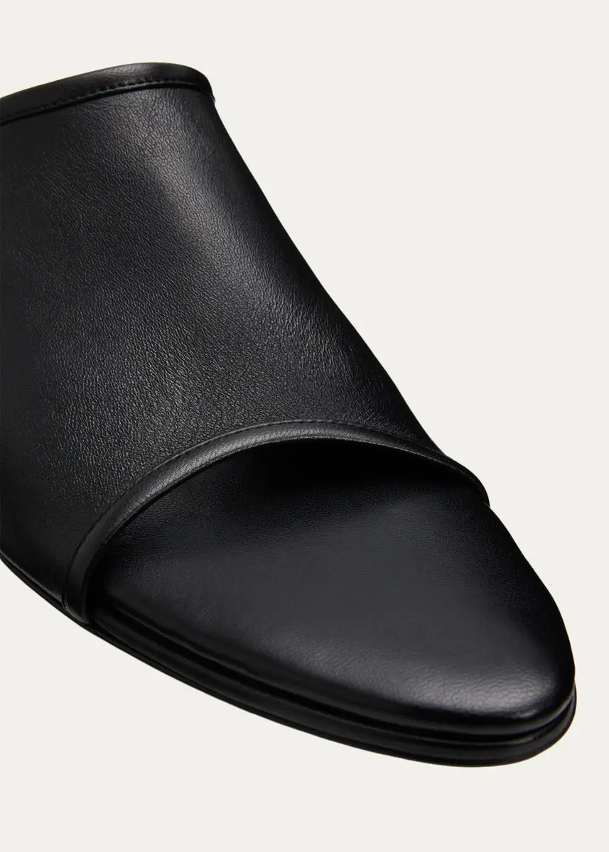 CHRISTEN 75mm Stretch Leather Wedge Mules | Thumbnail 5