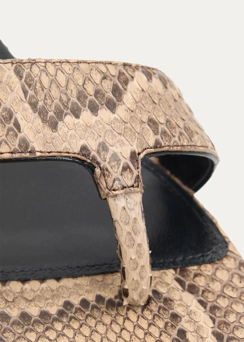 CHRISTEN Helix Snake-Printed Leather Flat Thong Sandals | Thumbnail 5 CHRISTEN Helix Snake-Printed Leather Flat Thong Sandals | Thumbnail 5