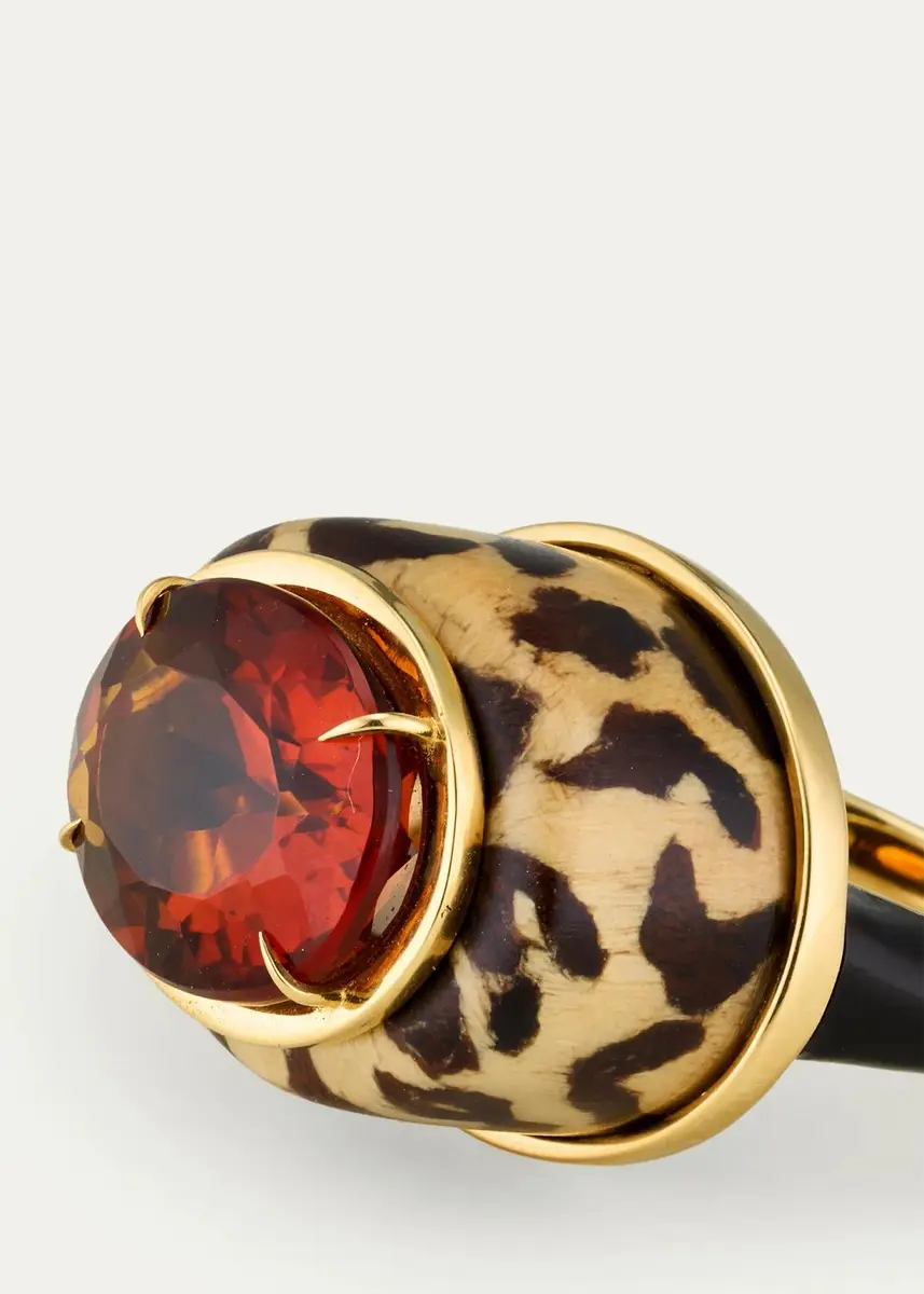 Silvia Furmanovich 18K Cheetah Marquetry Ring with Citrine | Thumbnail 3 Silvia Furmanovich 18K Cheetah Marquetry Ring with Citrine | Thumbnail 3
