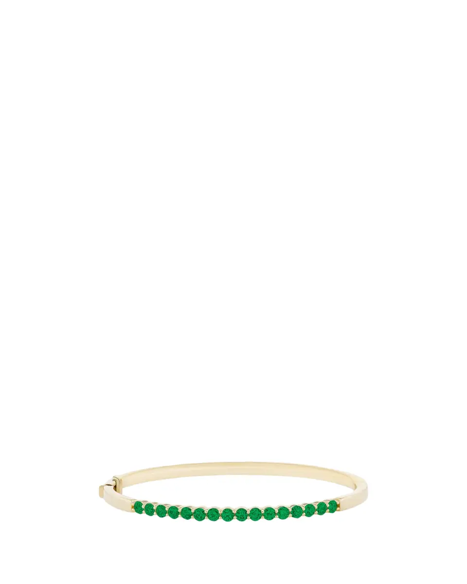 Melissa Kaye 18K Yellow Gold Honey Cuff Bracelet with Emeralds | Thumbnail 2