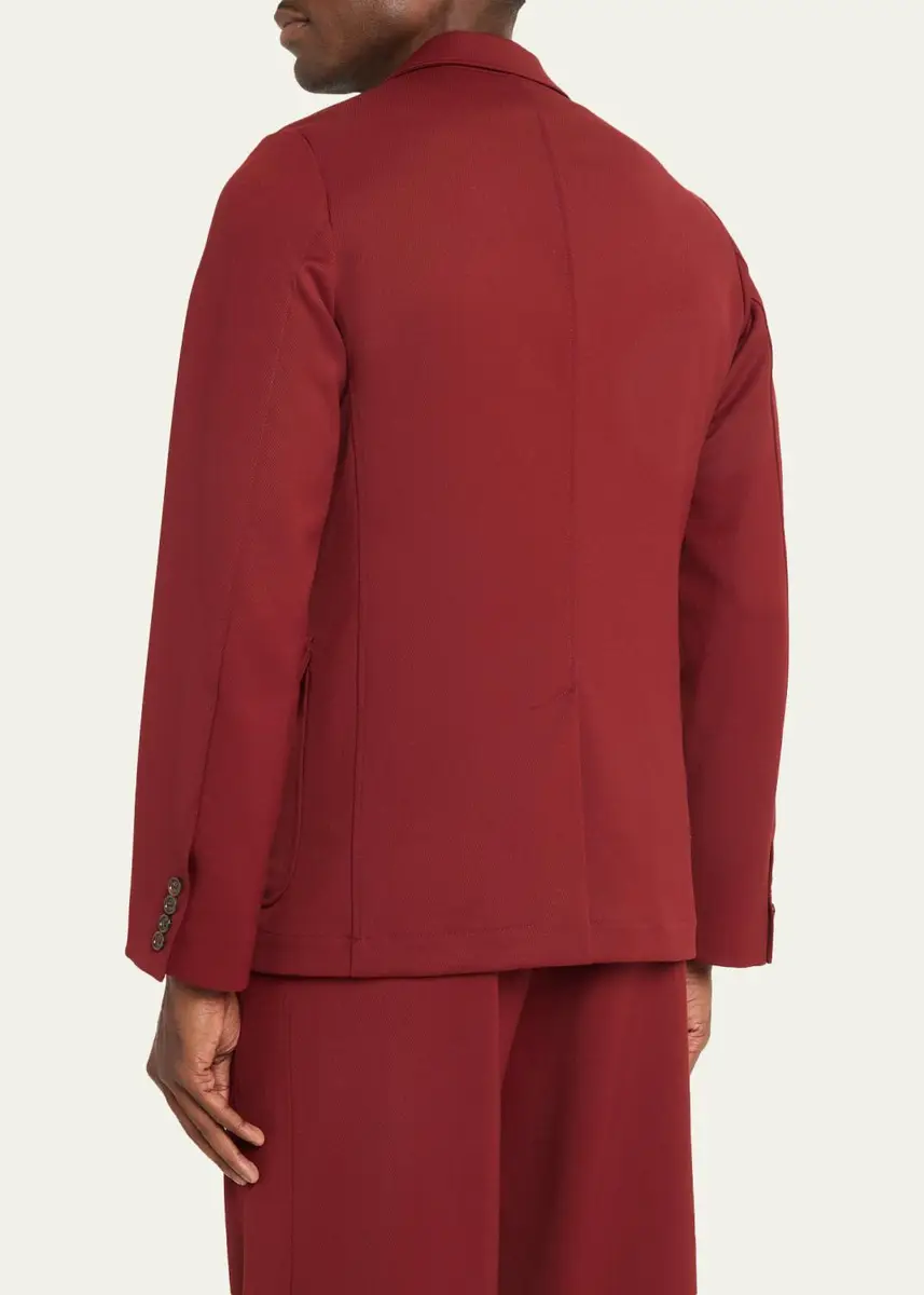 Sanderlak Men's Twill Flap Pocket Single-Breasted Blazer | Thumbnail 3