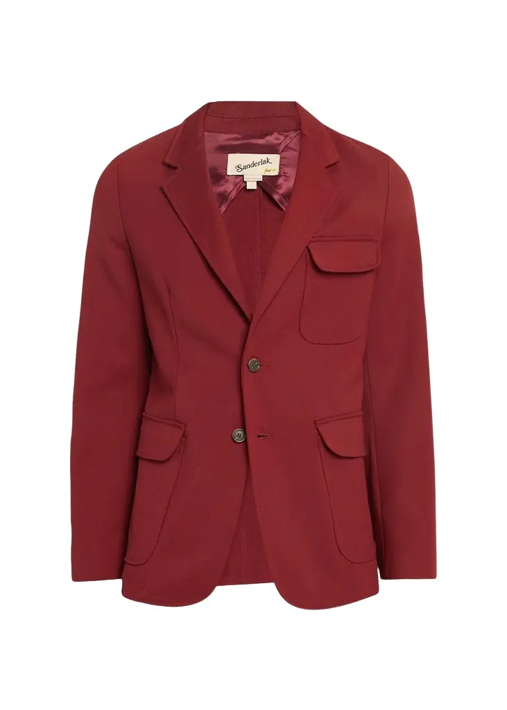 Sanderlak Men's Twill Flap Pocket Single-Breasted Blazer