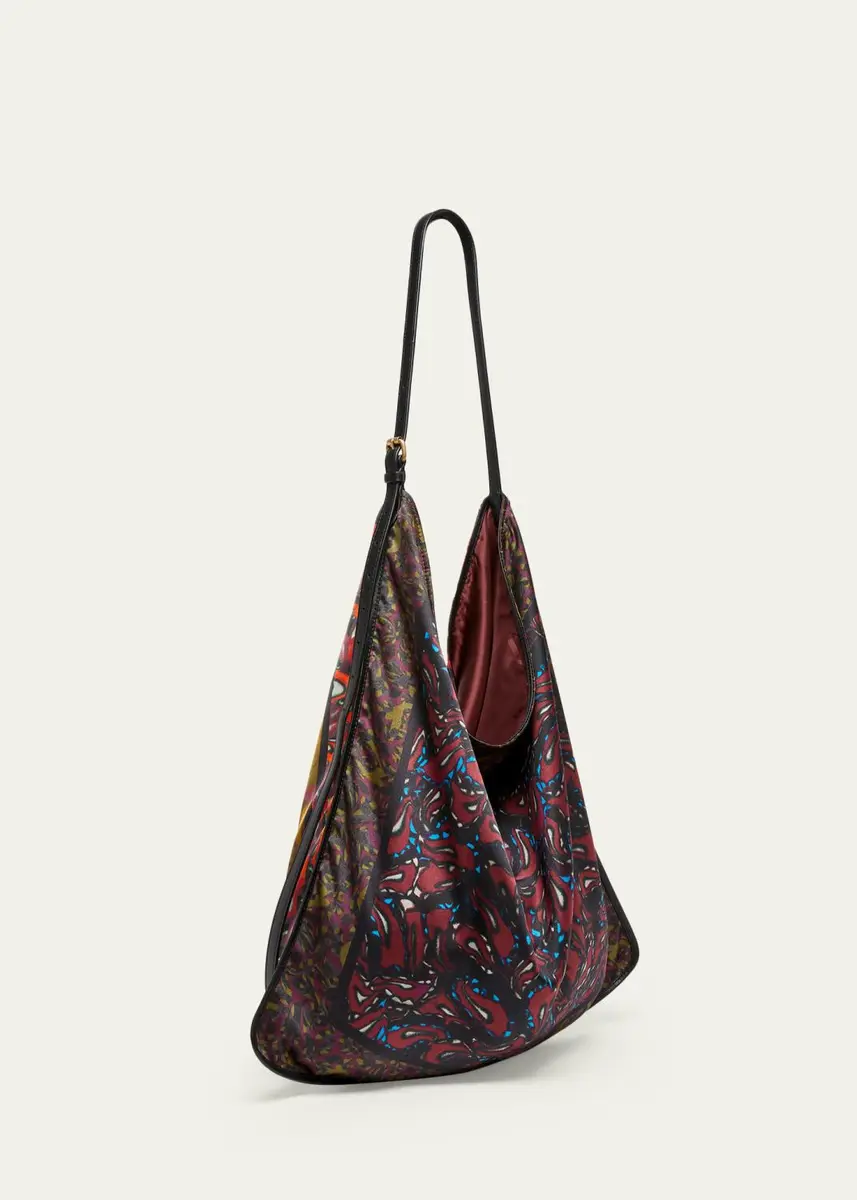 Dries Van Noten Scarf-Print Flat Hobo Bag | Thumbnail 8 Dries Van Noten Scarf-Print Flat Hobo Bag | Thumbnail 8