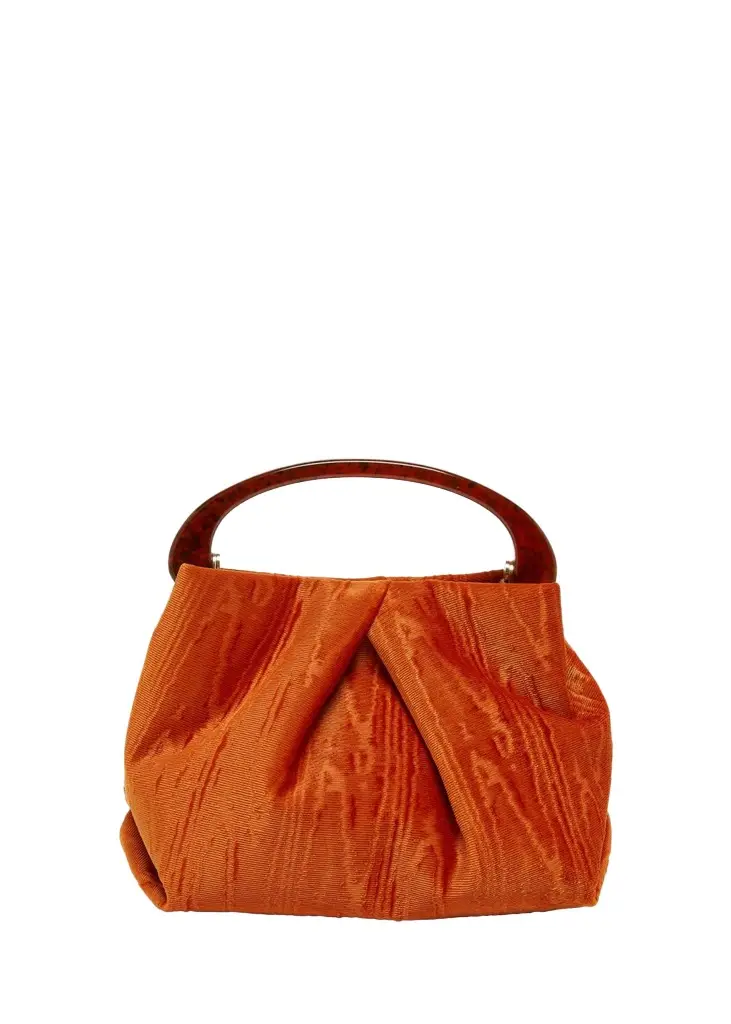 Pleated Top-Handle Bag