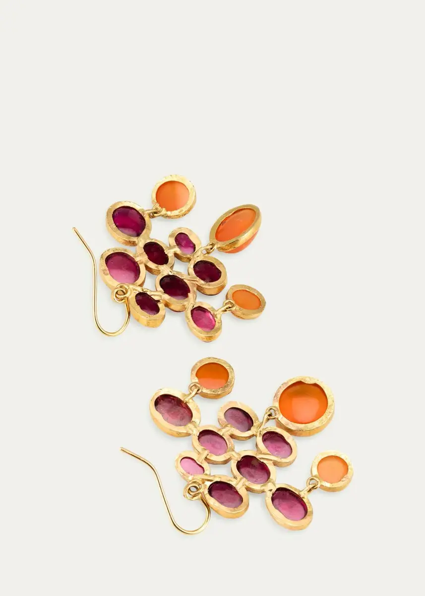 JUDY GEIB 18K Pink Tourmaline, Fire Opal and Carnelian Statement Earrings | Thumbnail 4 JUDY GEIB 18K Pink Tourmaline, Fire Opal and Carnelian Statement Earrings | Thumbnail 4
