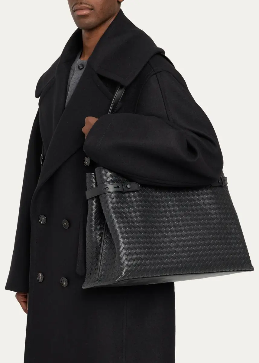 Bottega Veneta Men's Intrecciato Leather Tote Bag | Thumbnail 2 Bottega Veneta Men's Intrecciato Leather Tote Bag | Thumbnail 2