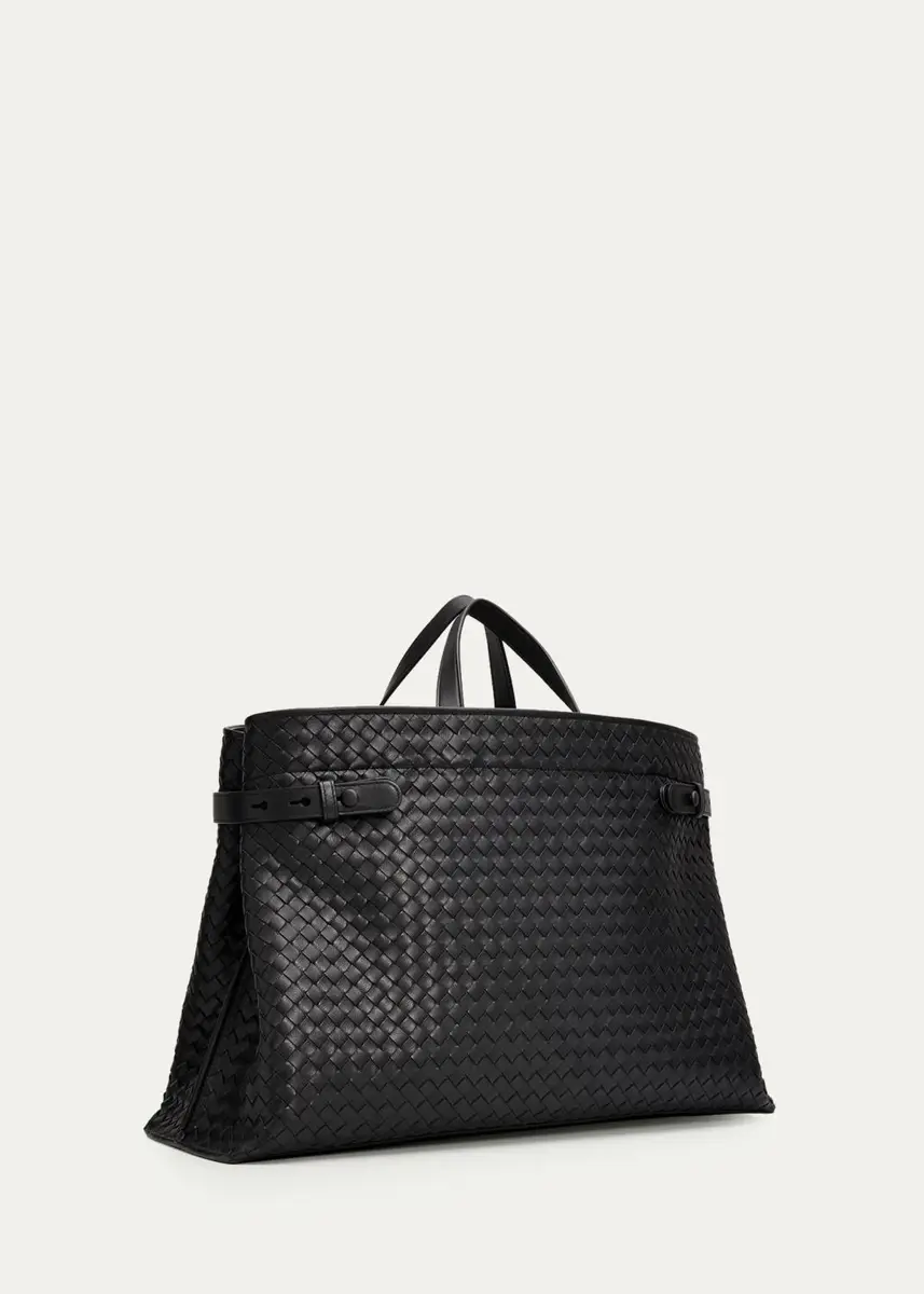 Bottega Veneta Men's Intrecciato Leather Tote Bag | Thumbnail 3 Bottega Veneta Men's Intrecciato Leather Tote Bag | Thumbnail 3