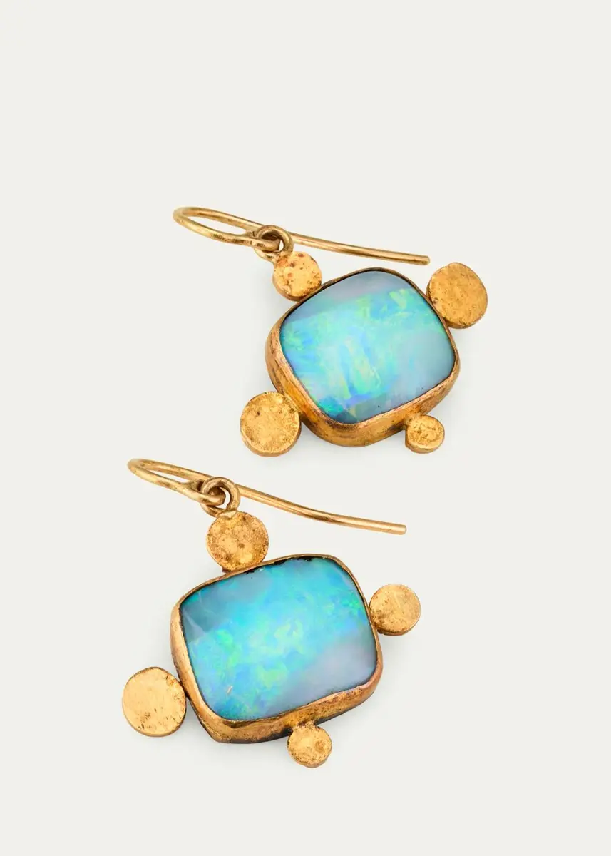 JUDY GEIB 18K Boulder Opal Square Drop Earrings | Thumbnail 3 JUDY GEIB 18K Boulder Opal Square Drop Earrings | Thumbnail 3