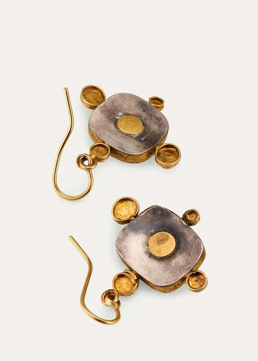 JUDY GEIB 18K Boulder Opal Square Drop Earrings | Thumbnail 4 JUDY GEIB 18K Boulder Opal Square Drop Earrings | Thumbnail 4