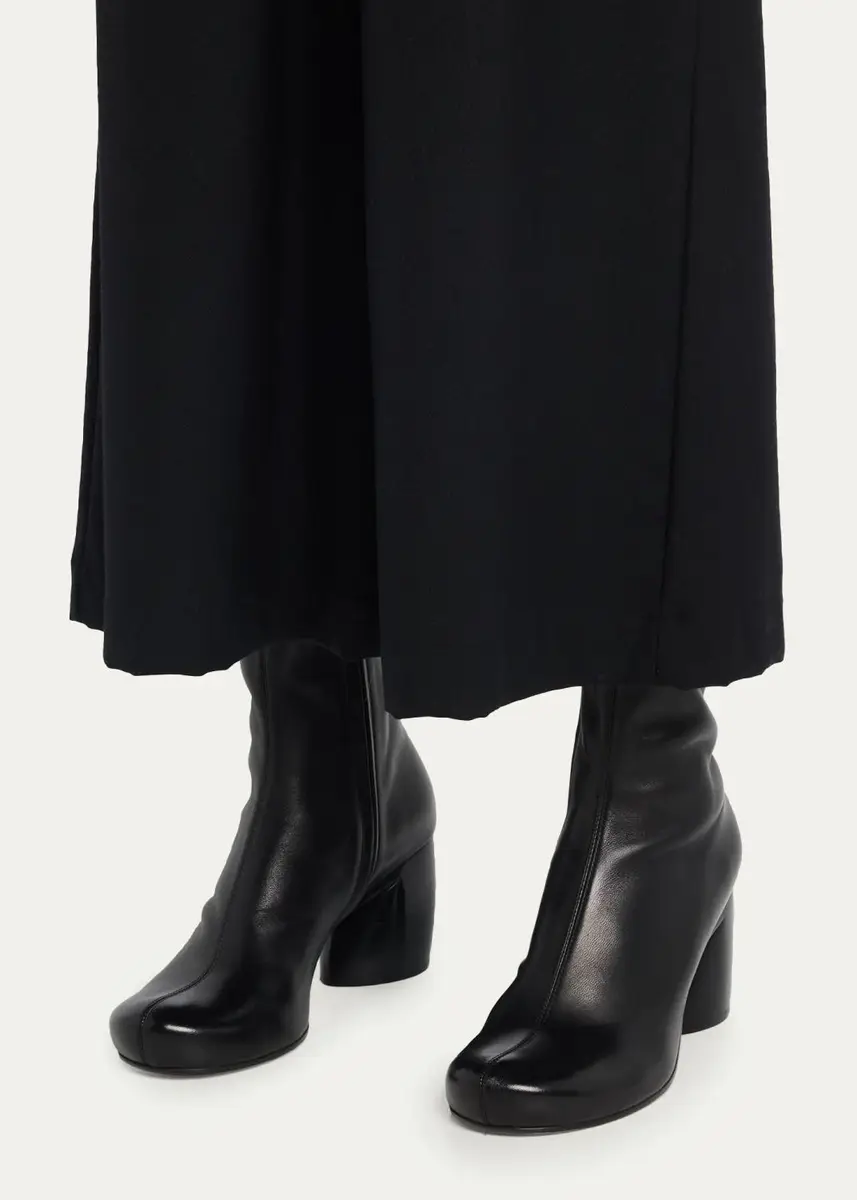 Loewe 70mm Oval Leather Zip Ankle Booties | Thumbnail 2