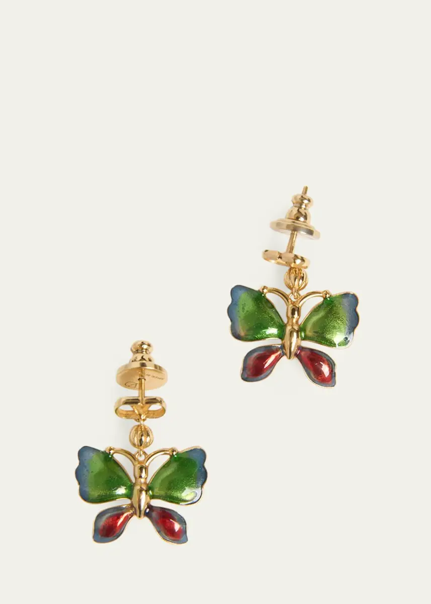 Valentino Garavani Ombre Enamel Butterfly Earrings | Thumbnail 2 Valentino Garavani Ombre Enamel Butterfly Earrings | Thumbnail 2