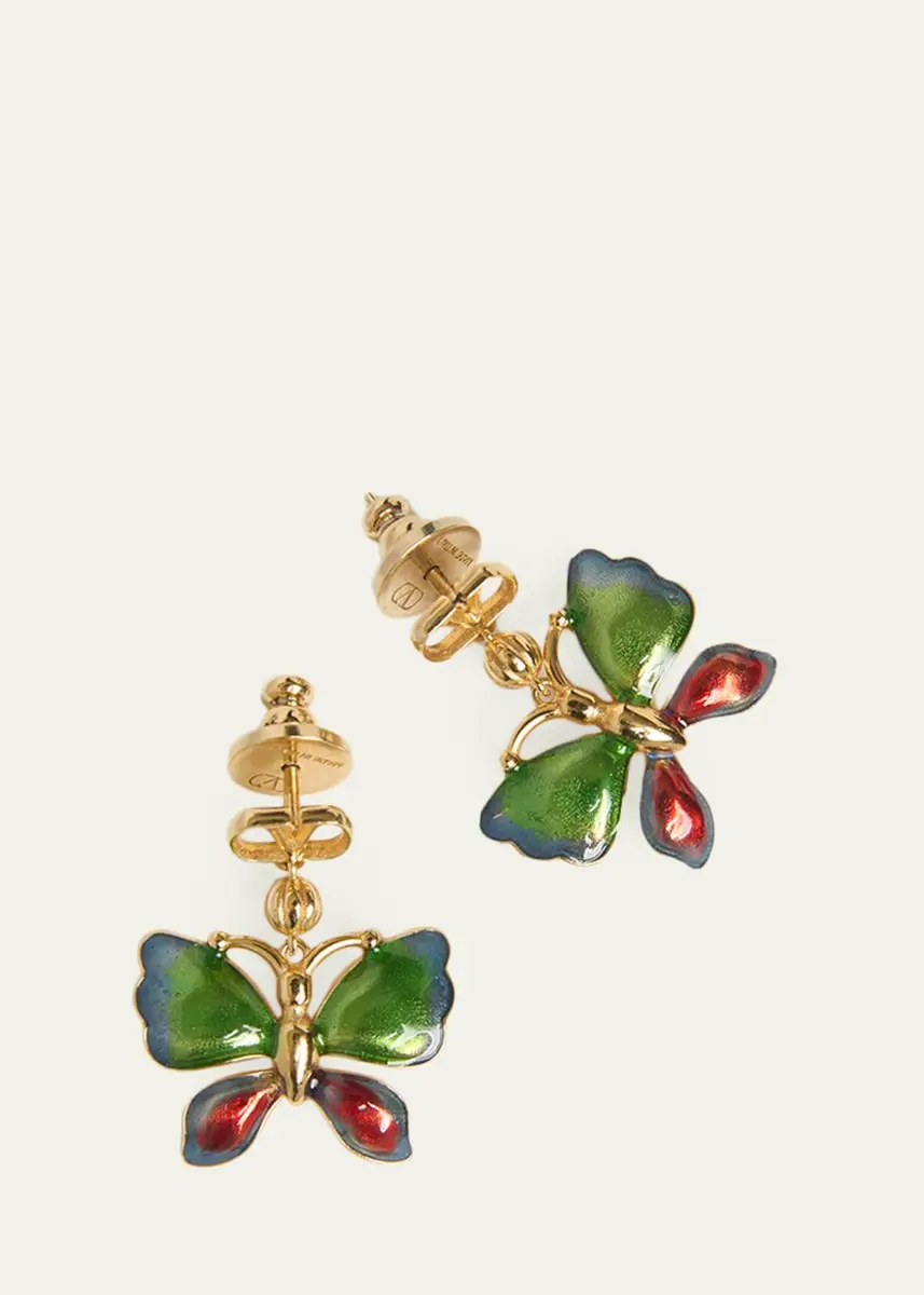 Valentino Garavani Ombre Enamel Butterfly Earrings | Thumbnail 3 Valentino Garavani Ombre Enamel Butterfly Earrings | Thumbnail 3