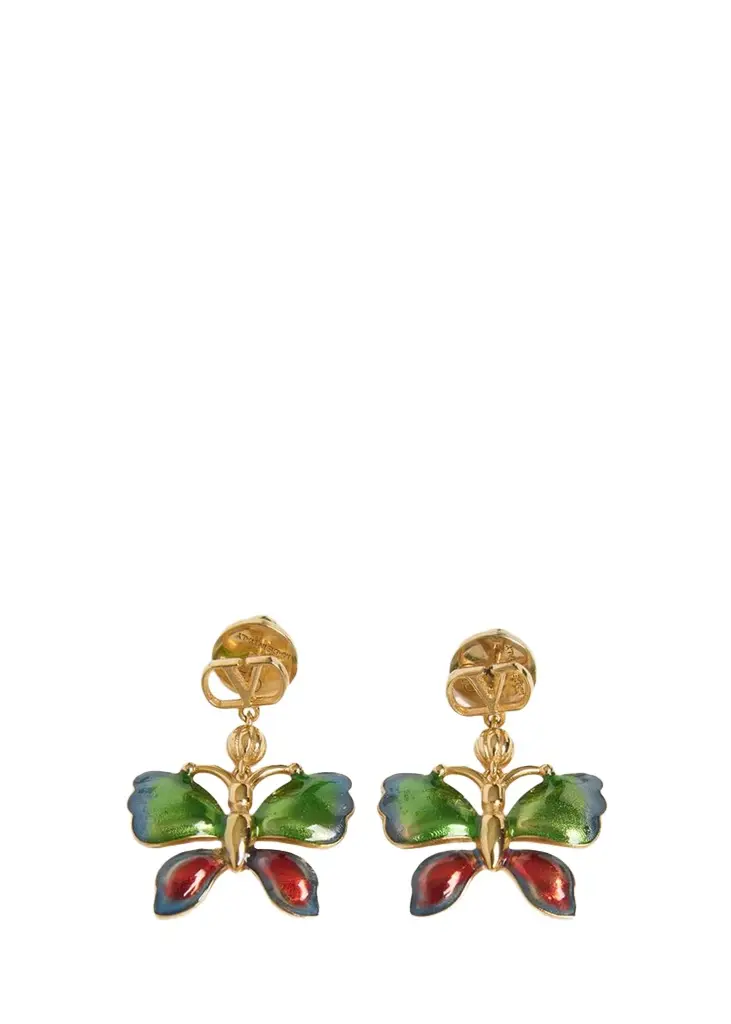Valentino Garavani Ombre Enamel Butterfly Earrings