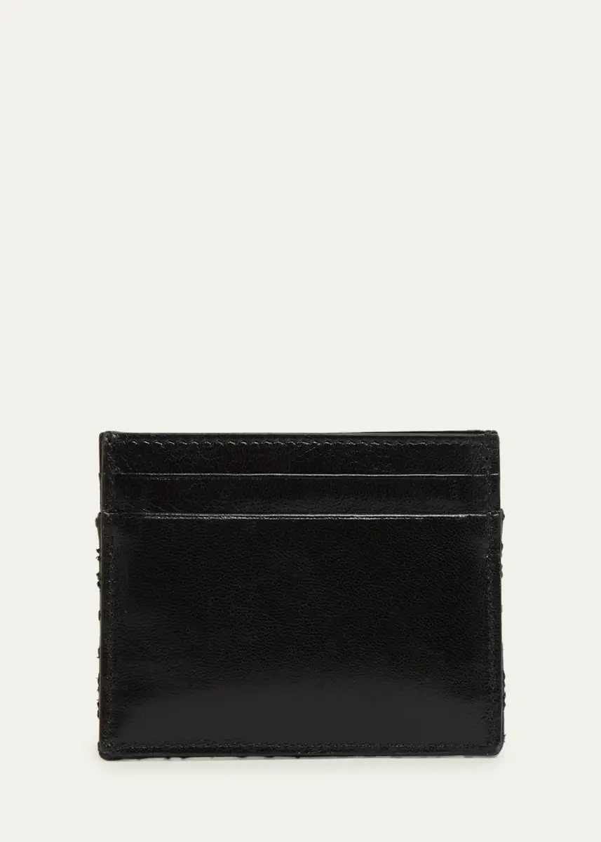 Valentino Garavani Leather VLogo Butterfly Card Holder | Thumbnail 4