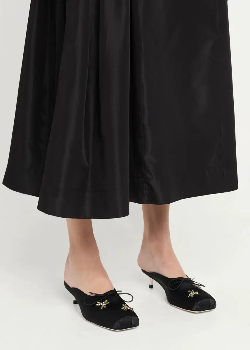 Simone Rocha 40mm Pointe Embellished Satin Ballerina Mules | Thumbnail 7 Simone Rocha 40mm Pointe Embellished Satin Ballerina Mules | Thumbnail 7