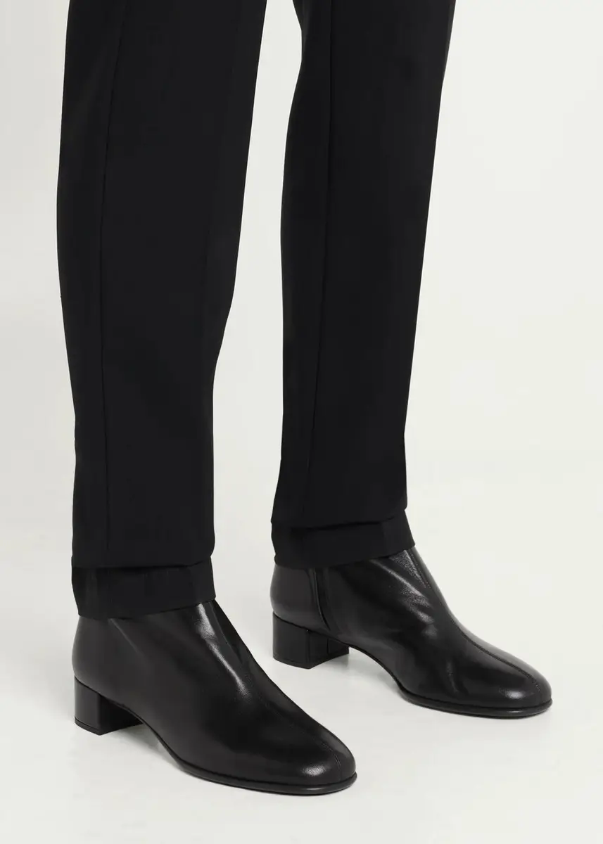 Prada 35mm Triangle Logo Leather Ankle Boots | Thumbnail 2 Prada 35mm Triangle Logo Leather Ankle Boots | Thumbnail 2