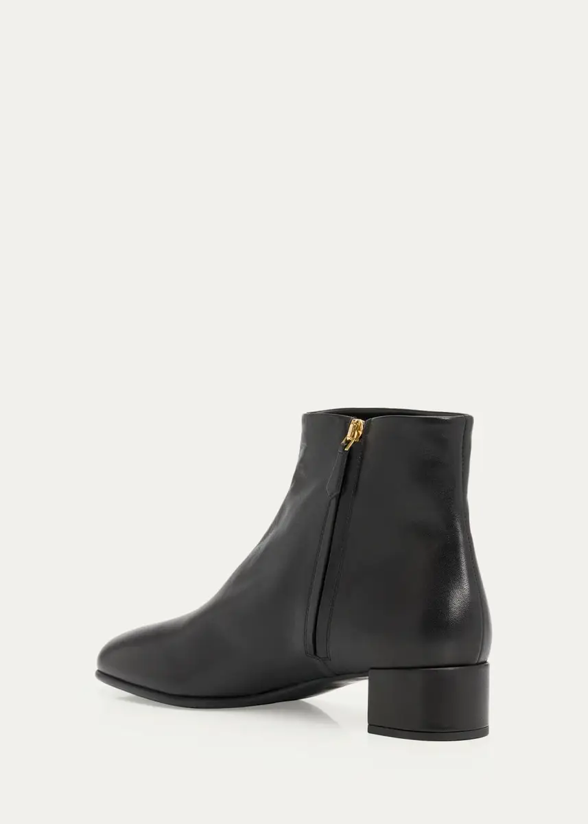 Prada 35mm Triangle Logo Leather Ankle Boots | Thumbnail 4 Prada 35mm Triangle Logo Leather Ankle Boots | Thumbnail 4