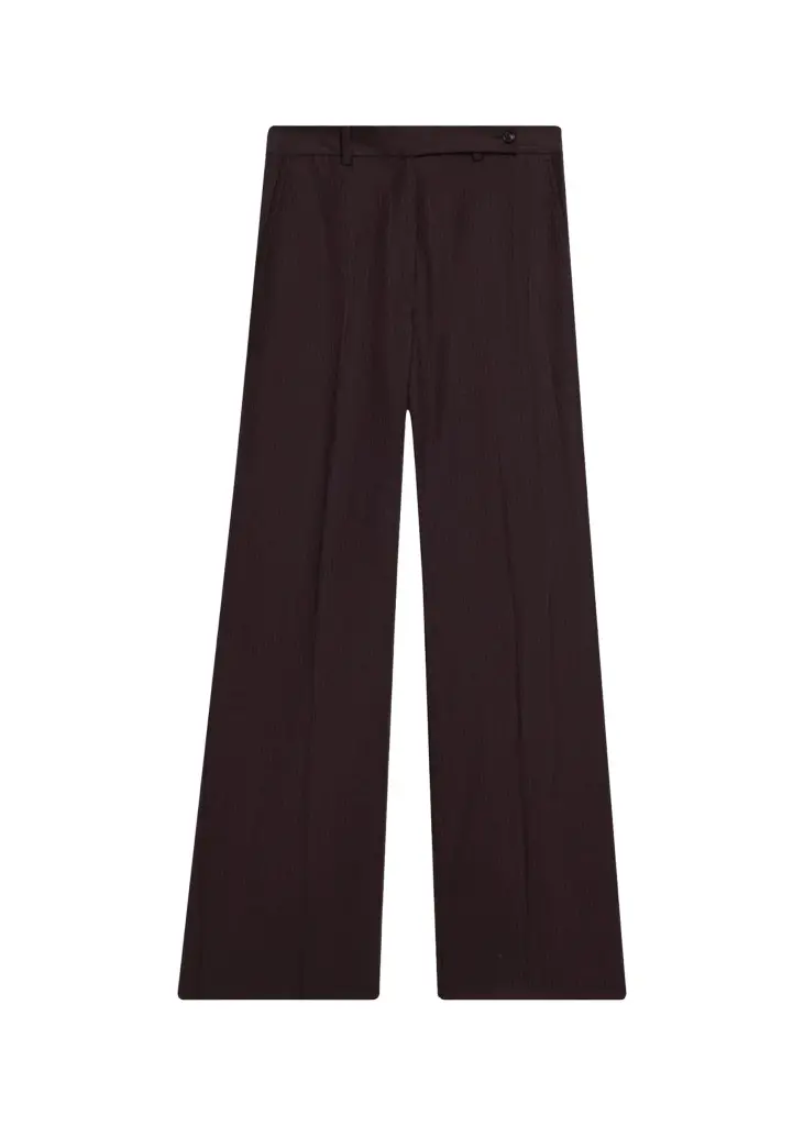 Kiton Pinstriped Wool-Blend Wide-Leg Pants