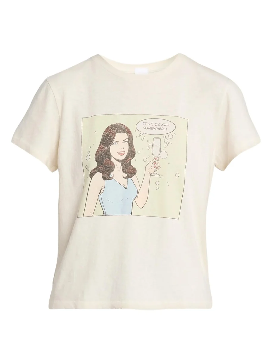 5 O'Clock Graphic-Print Cotton T-Shirt