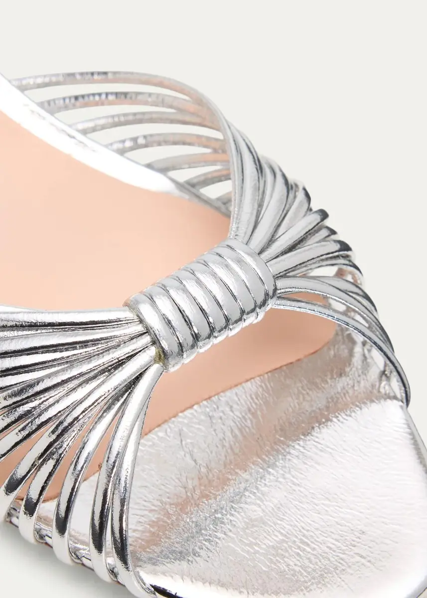 Loeffler Randall 40mm Dixie Strappy Metallic Leather Slide Sandals | Thumbnail 5