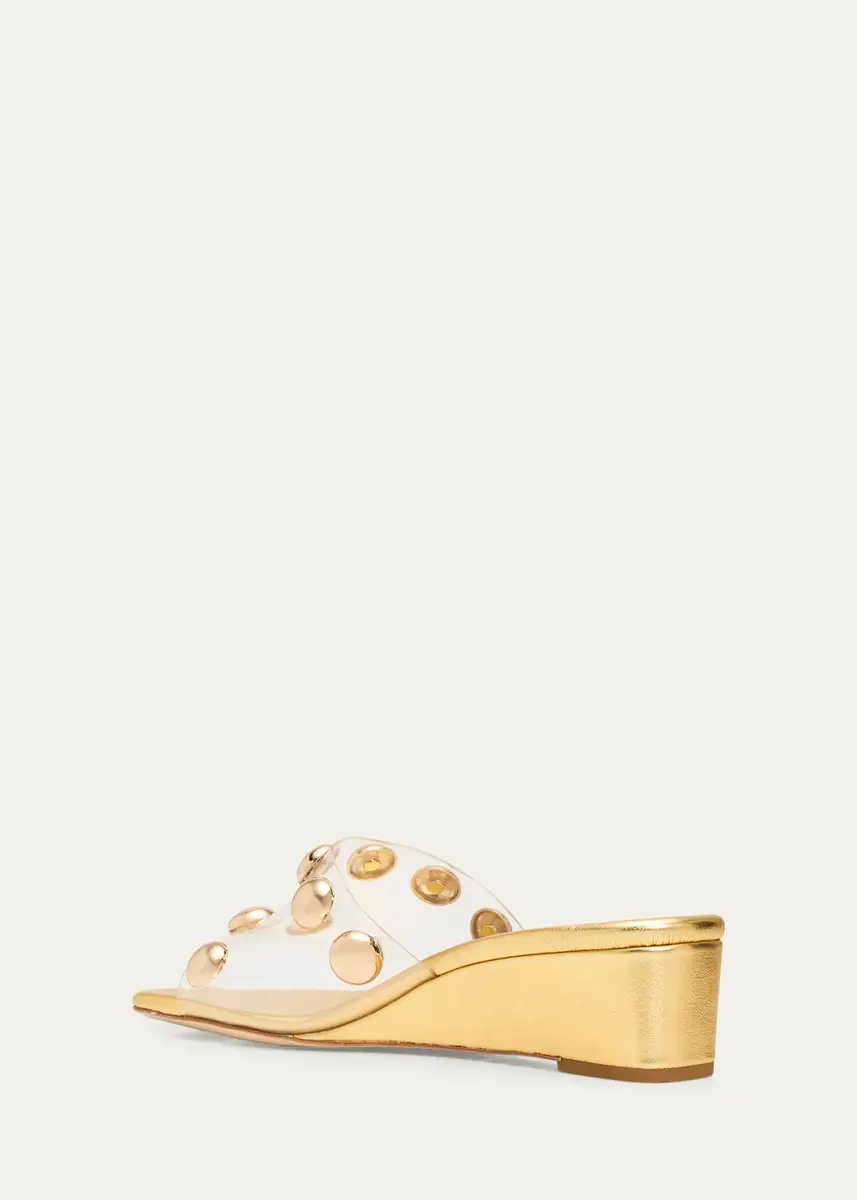 Loeffler Randall 45mm Enya Studded PVC Wedge Sandals | Thumbnail 4 Loeffler Randall 45mm Enya Studded PVC Wedge Sandals | Thumbnail 4
