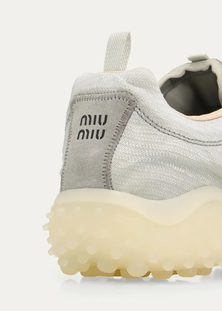 Miu Miu Bubble Metallic Leather Sneakers | Thumbnail 5 Miu Miu Bubble Metallic Leather Sneakers | Thumbnail 5