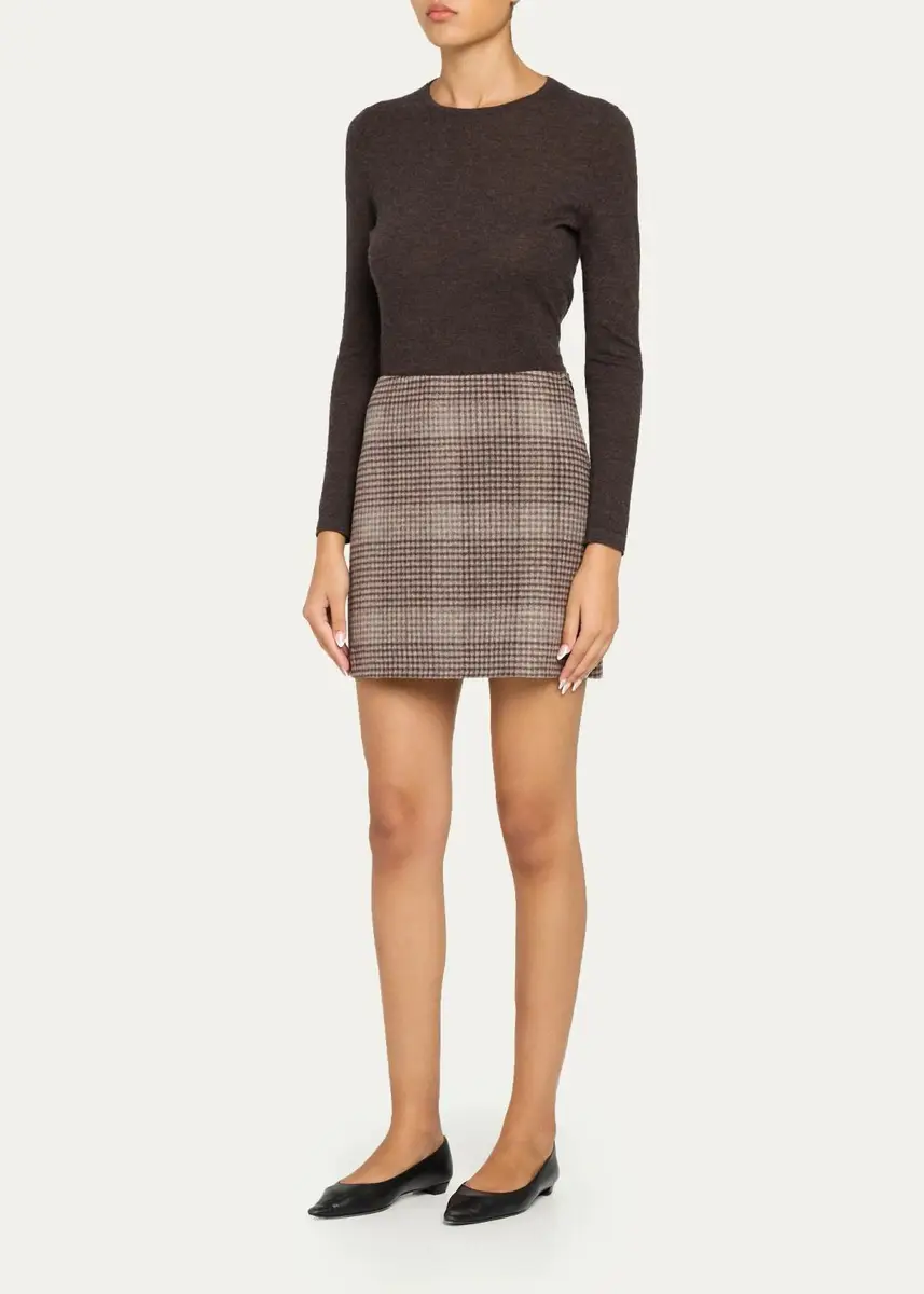 Theory Plaid Tweed Mini Skirt | Thumbnail 2 Theory Plaid Tweed Mini Skirt | Thumbnail 2