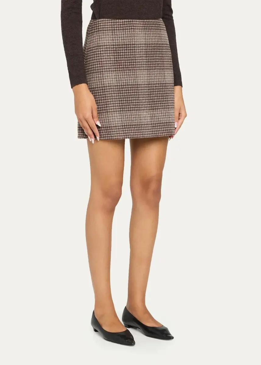 Theory Plaid Tweed Mini Skirt | Thumbnail 4 Theory Plaid Tweed Mini Skirt | Thumbnail 4