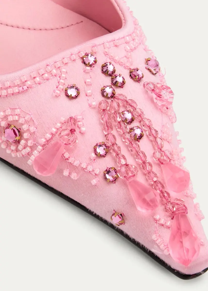 Prada 55mm Ricami Embellished Satin Slingback Pumps | Thumbnail 3 Prada 55mm Ricami Embellished Satin Slingback Pumps | Thumbnail 3
