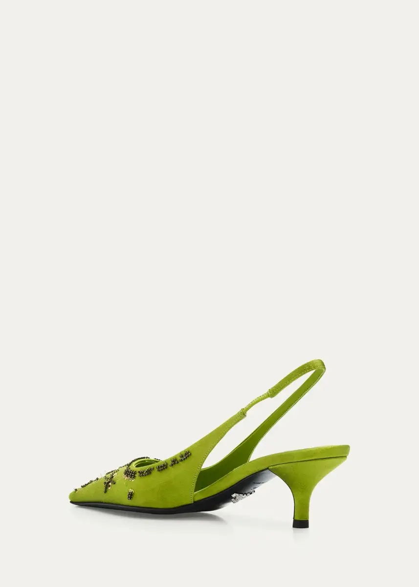 Prada 55mm Ricami Embellished Satin Slingback Pumps | Thumbnail 5 Prada 55mm Ricami Embellished Satin Slingback Pumps | Thumbnail 5