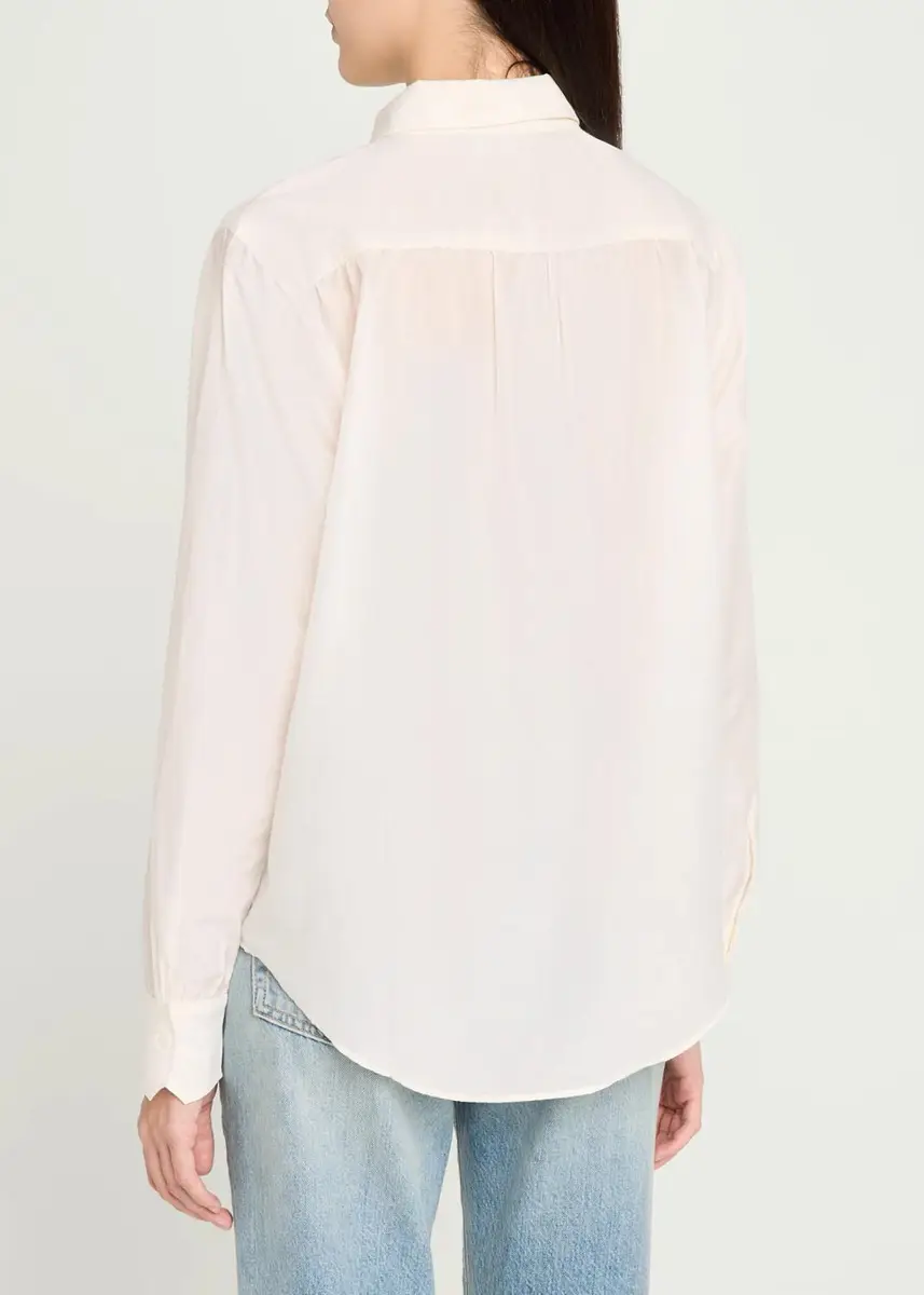 RE/DONE Dillon Cotton-Silk Voile Button-Front Shirt | Thumbnail 3