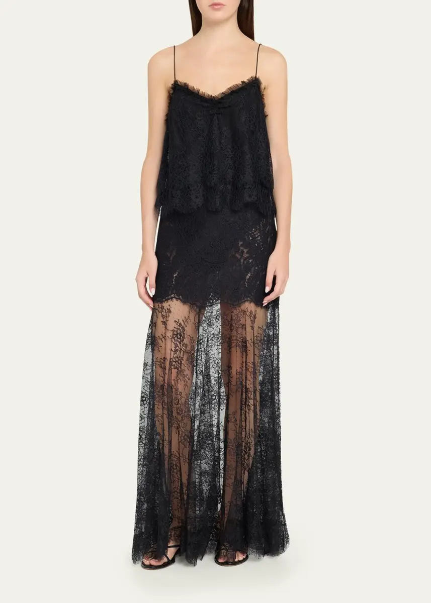 LoveShackFancy Ferni Floral Lace Tank Top | Thumbnail 2