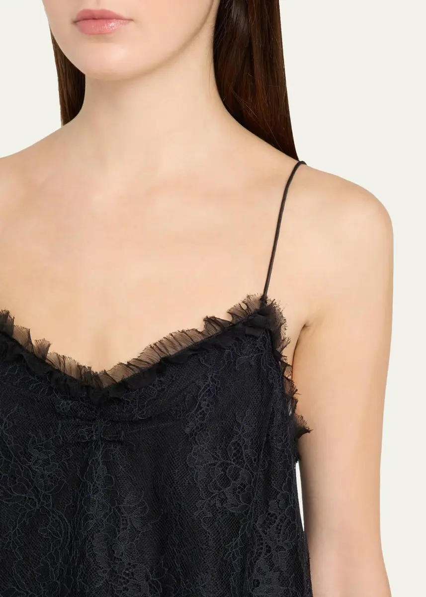 LoveShackFancy Ferni Floral Lace Tank Top | Thumbnail 5