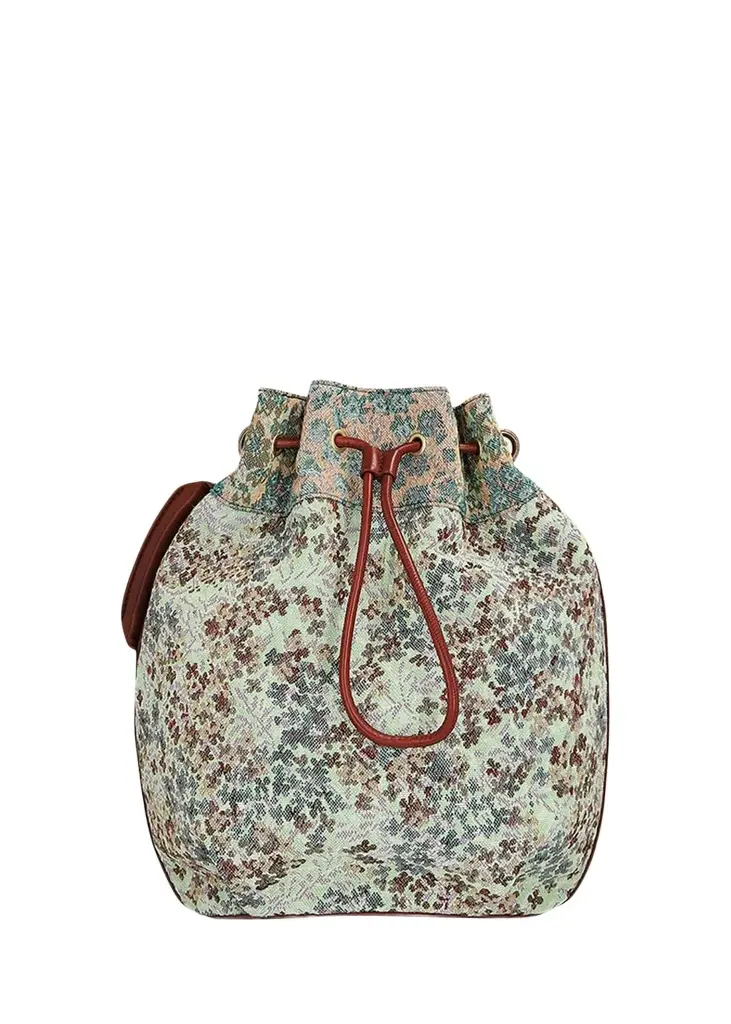 Squeeze Small Floral Tapestry Pouch Bag