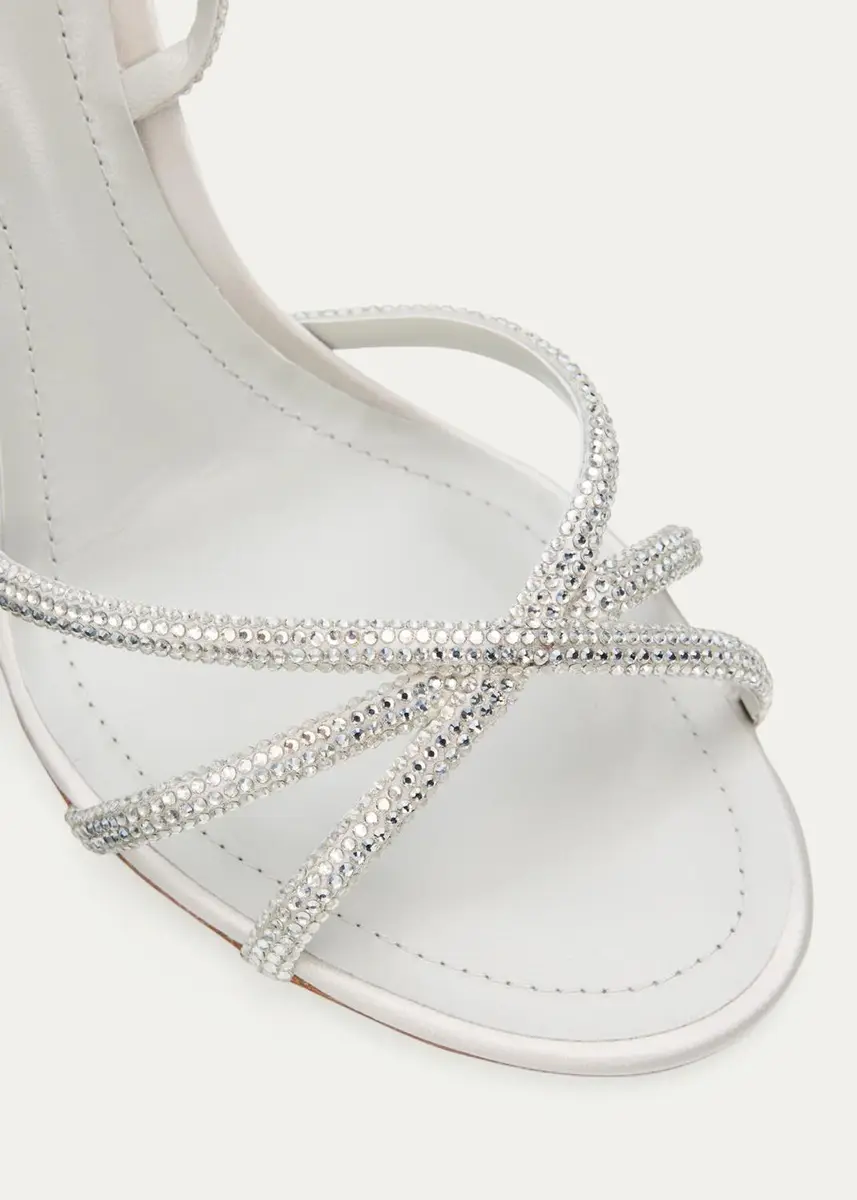 René Caovilla 100mm Embellished Metallic Leather Sandals | Thumbnail 5 René Caovilla 100mm Embellished Metallic Leather Sandals | Thumbnail 5
