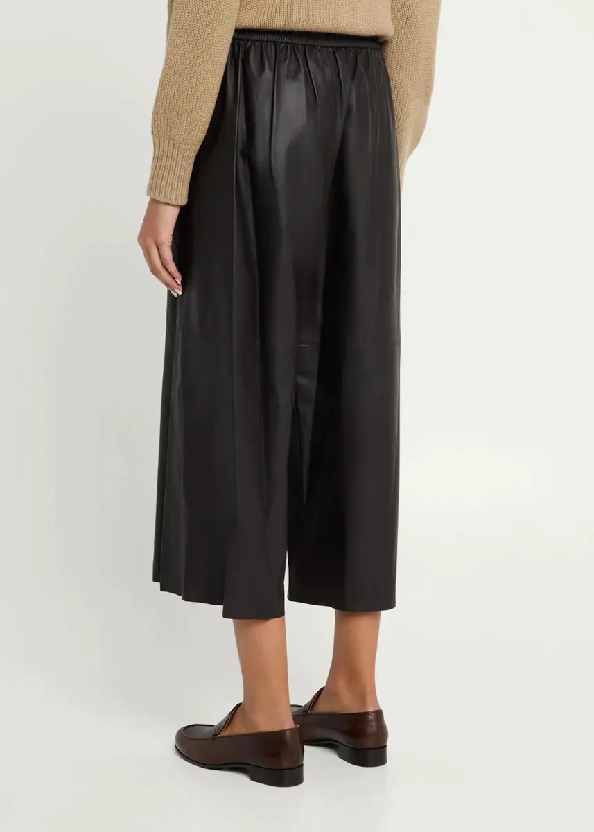 Yves Salomon Wide Lambskin Leather Culottes | Thumbnail 3 Yves Salomon Wide Lambskin Leather Culottes | Thumbnail 3