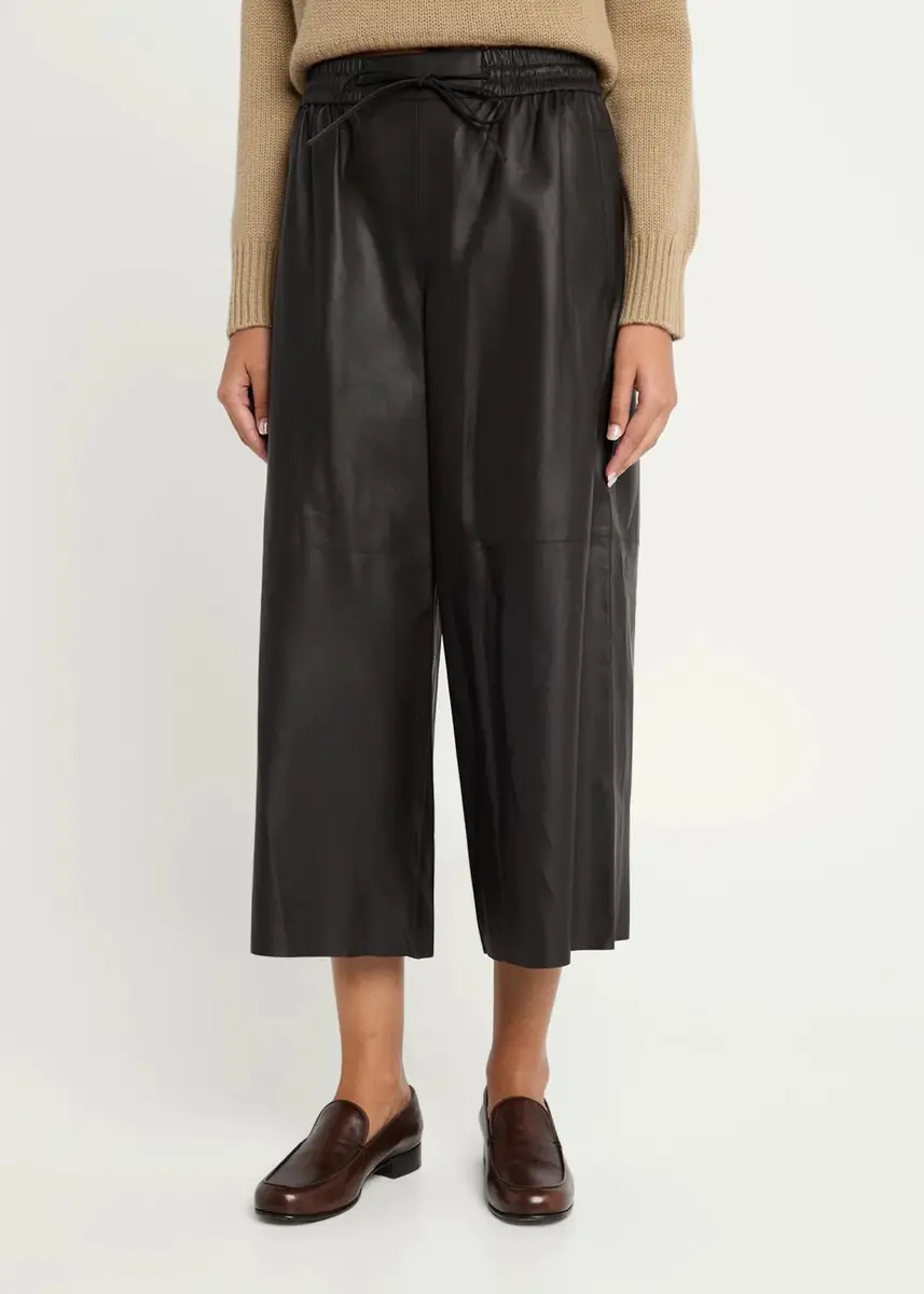 Yves Salomon Wide Lambskin Leather Culottes | Thumbnail 4 Yves Salomon Wide Lambskin Leather Culottes | Thumbnail 4