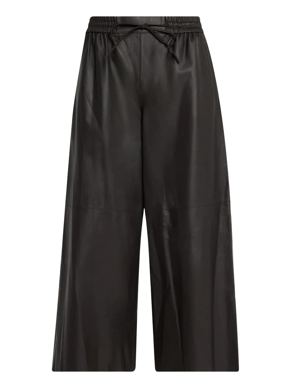 Wide Lambskin Leather Culottes
