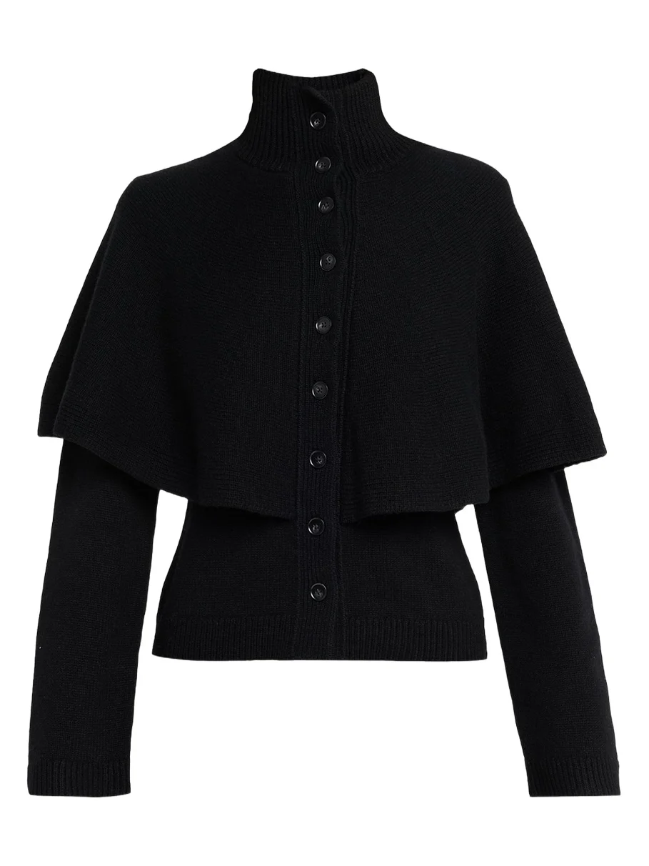 Wool-Blend Turtleneck Cape Wool-Blend Turtleneck Cape