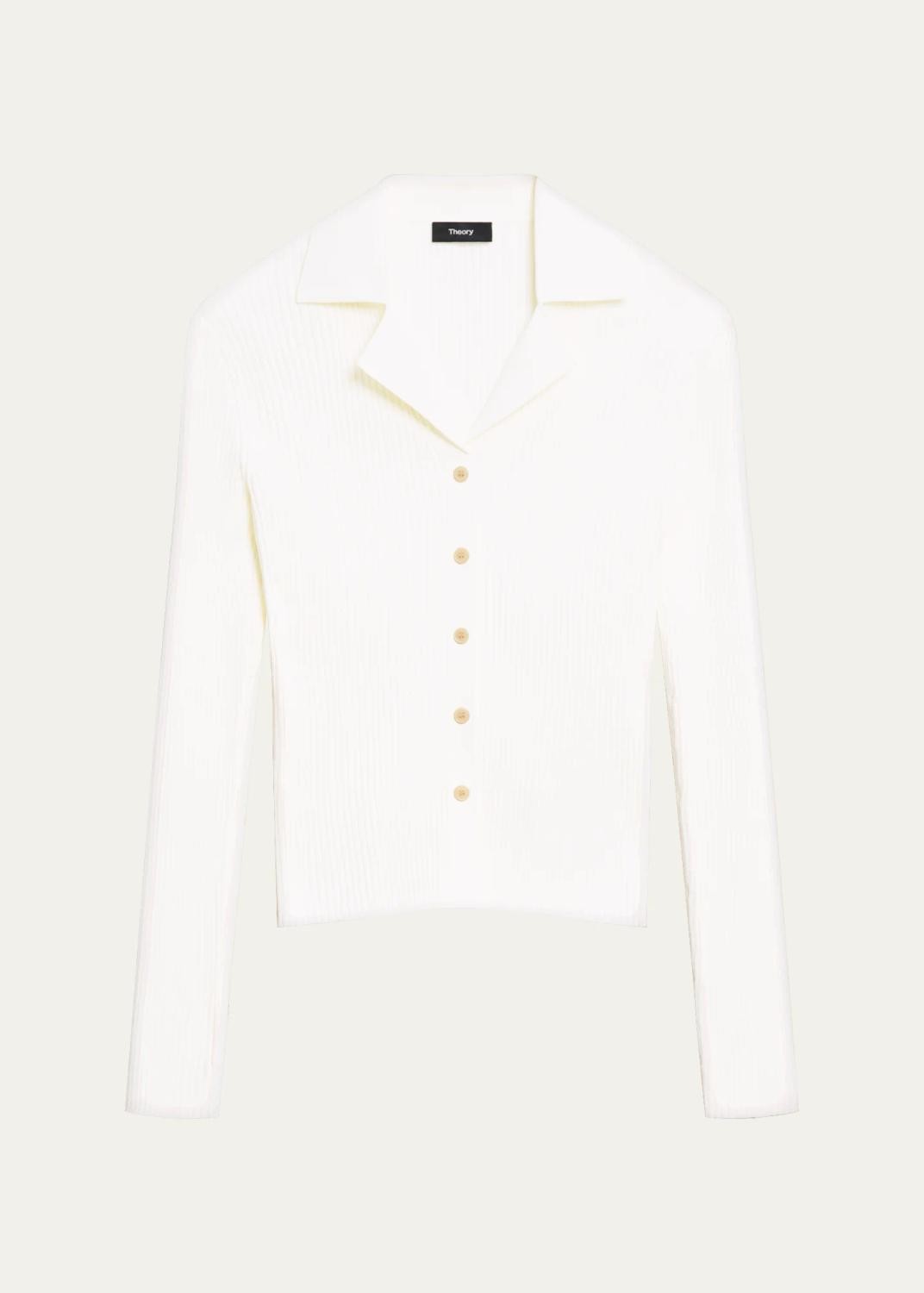 Theory Slim Rib-Knit Shirt