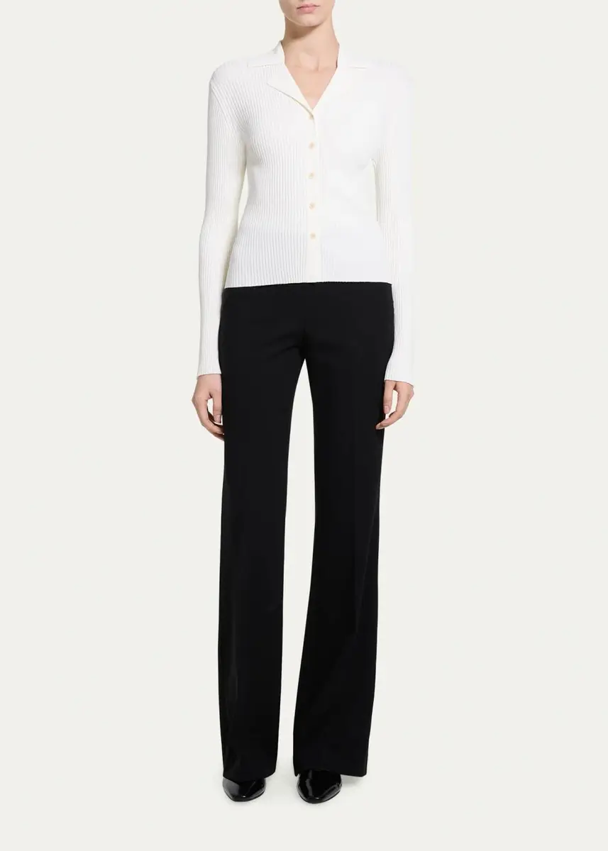 Theory Slim Rib-Knit Shirt | Thumbnail 2 Theory Slim Rib-Knit Shirt | Thumbnail 2
