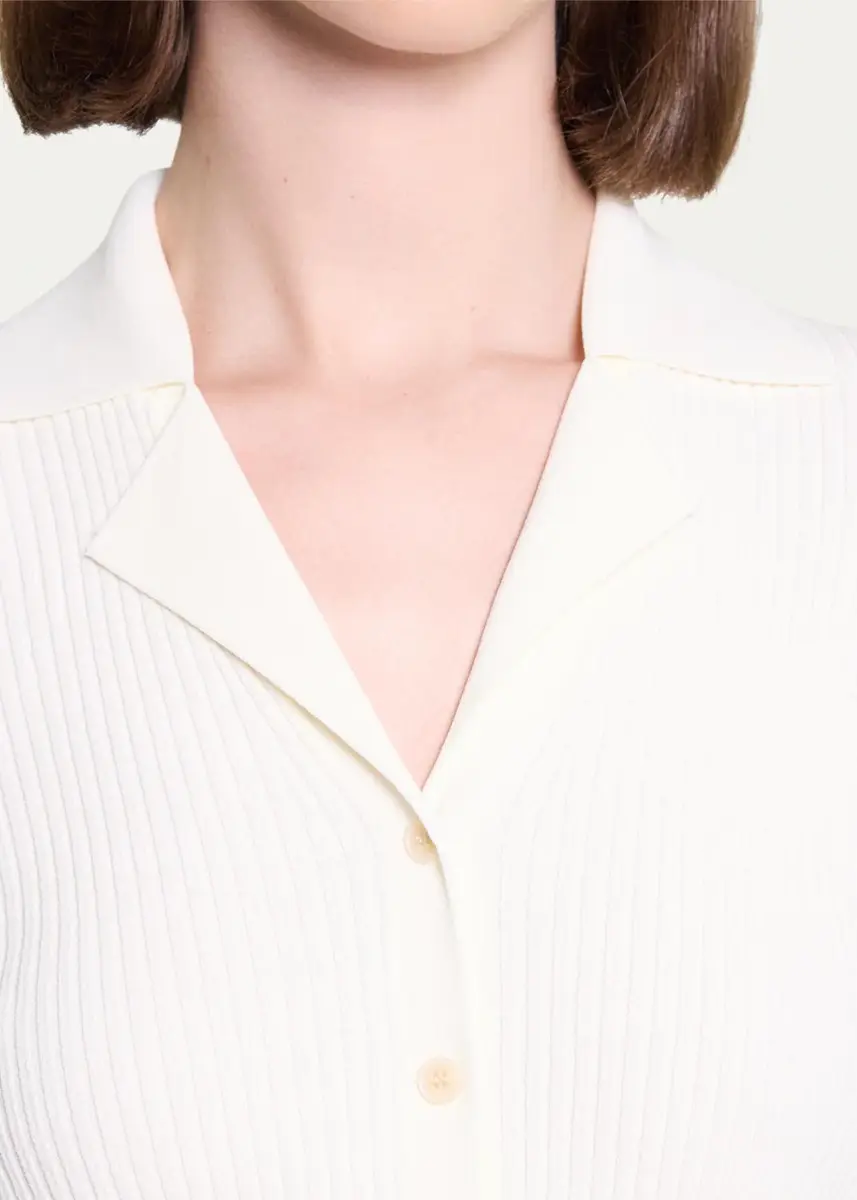 Theory Slim Rib-Knit Shirt | Thumbnail 5 Theory Slim Rib-Knit Shirt | Thumbnail 5