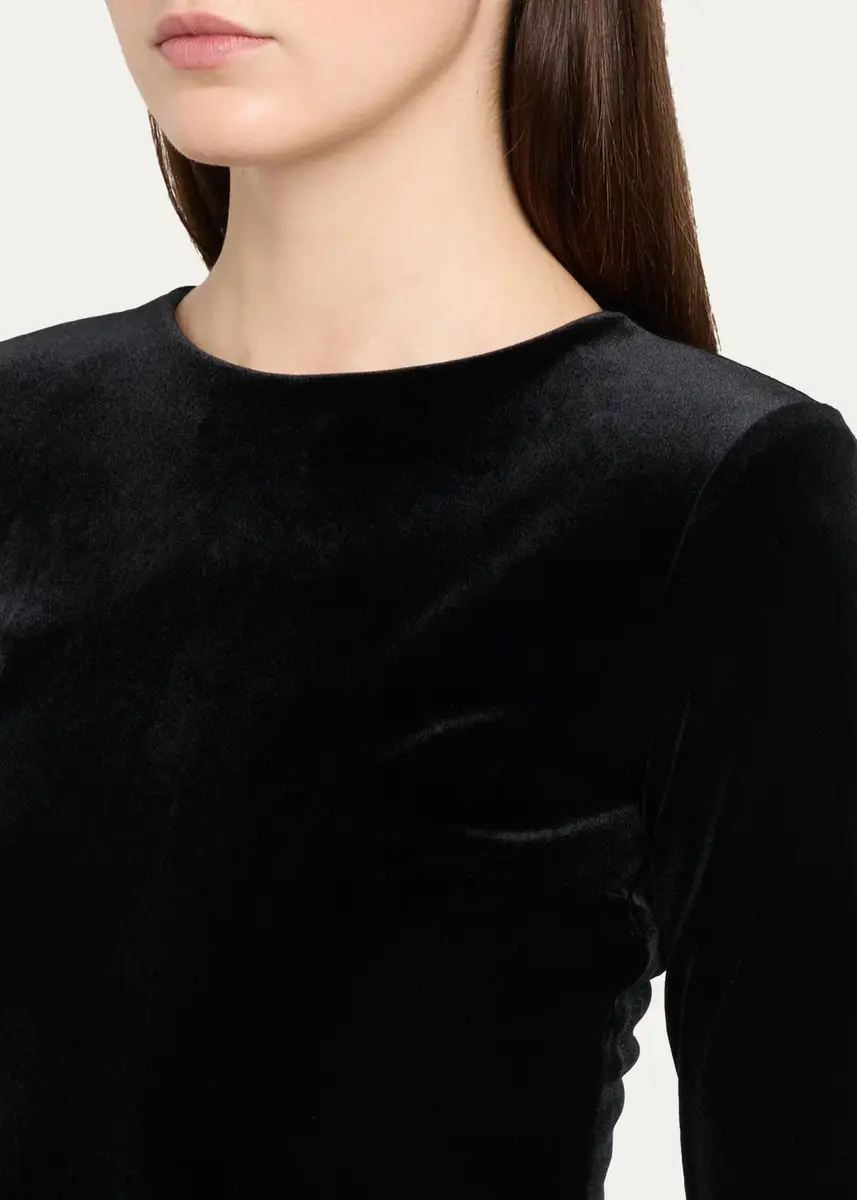 Chiara Boni La Petite Robe Janina Velvet A-Line Gown | Thumbnail 5 Chiara Boni La Petite Robe Janina Velvet A-Line Gown | Thumbnail 5