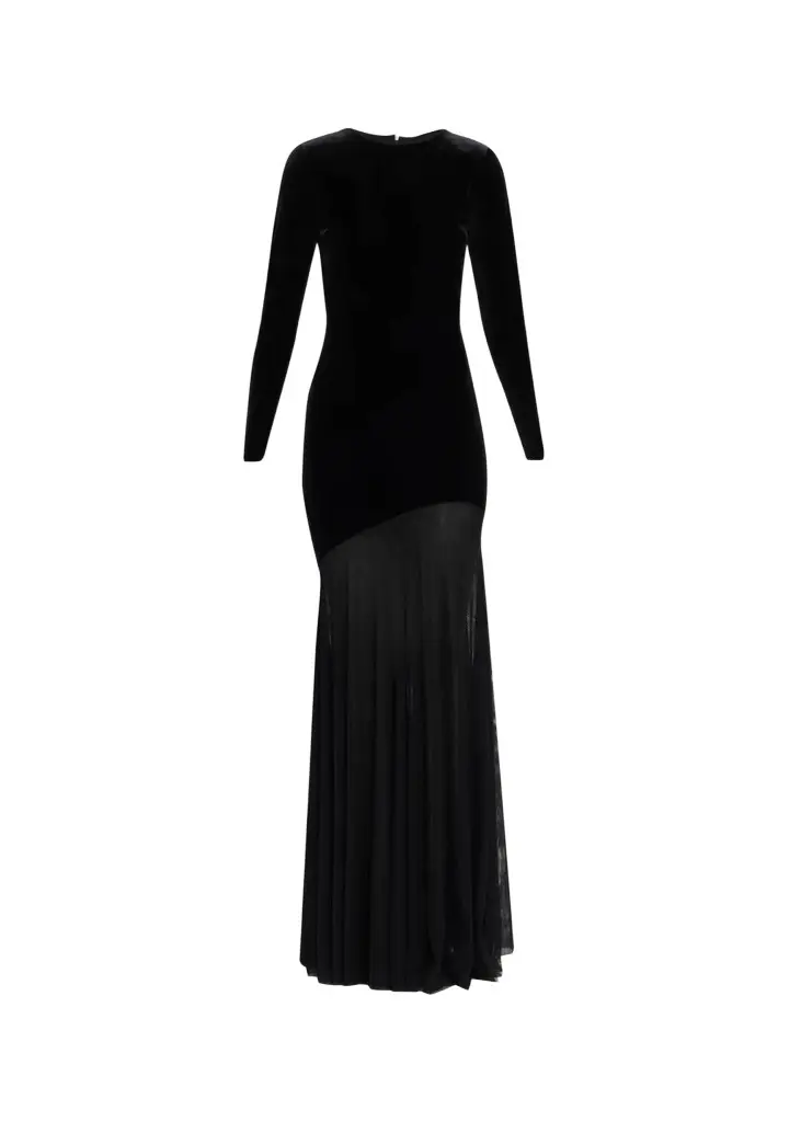Chiara Boni La Petite Robe Janina Velvet A-Line Gown