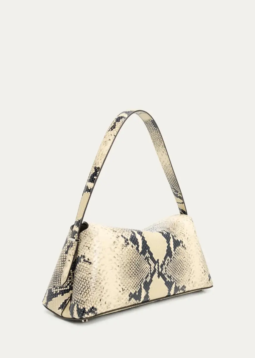 TOTEME T-Lock Python-Embossed Leather Shoulder Bag | Thumbnail 2 TOTEME T-Lock Python-Embossed Leather Shoulder Bag | Thumbnail 2