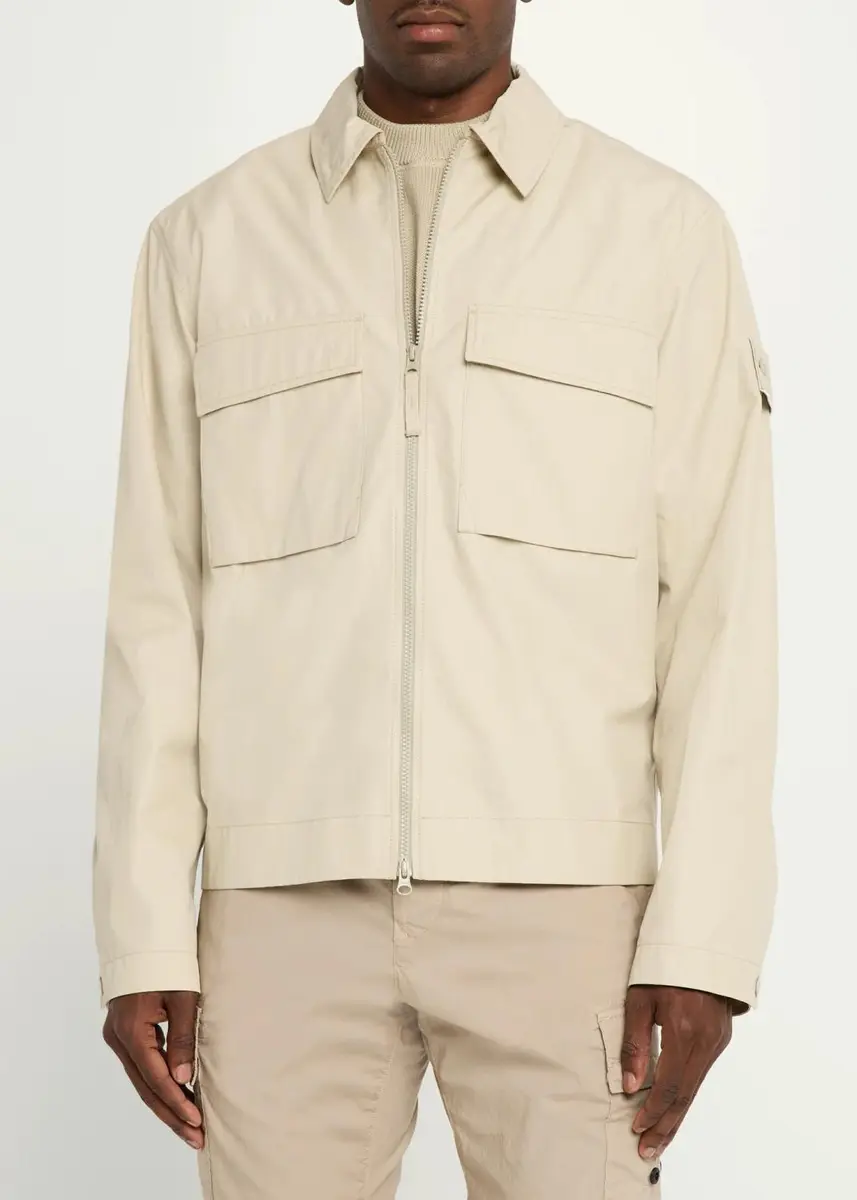 Stone Island Men's Cotton Full-Zip Shirt Jacket | Thumbnail 4 Stone Island Men's Cotton Full-Zip Shirt Jacket | Thumbnail 4