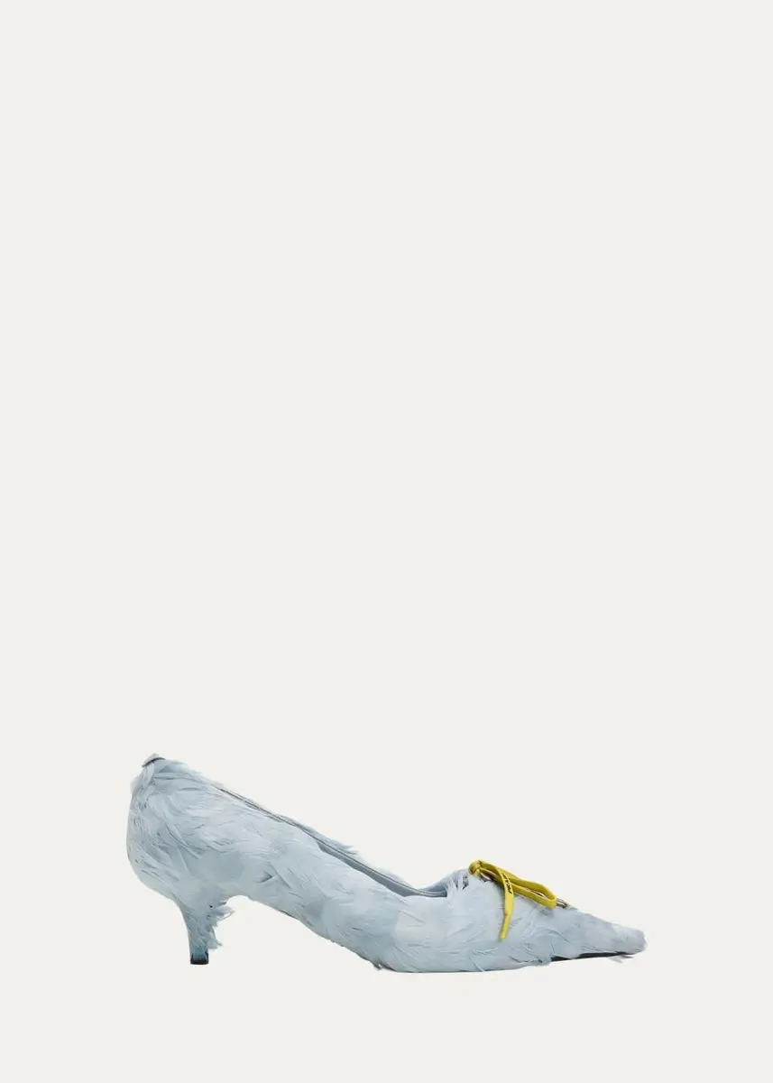Prada 55mm Feather Lace-Up Pumps | Thumbnail 6