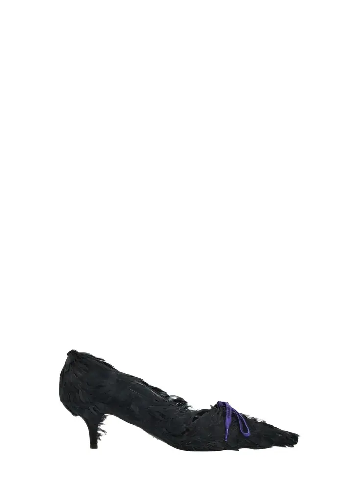 Prada 55mm Feather Lace-Up Pumps