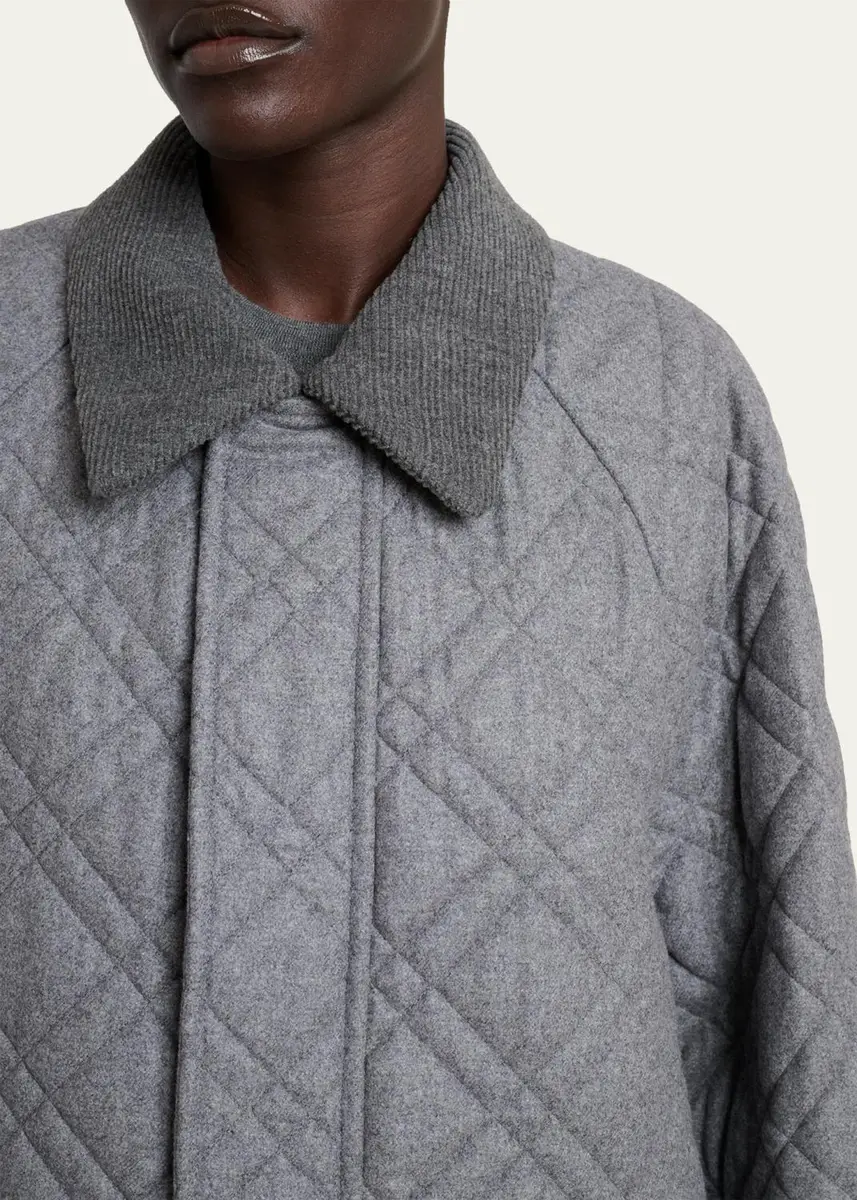 Gabriela Hearst Clarence Quilted Wool-Cashmere Barn Jacket | Thumbnail 5 Gabriela Hearst Clarence Quilted Wool-Cashmere Barn Jacket | Thumbnail 5