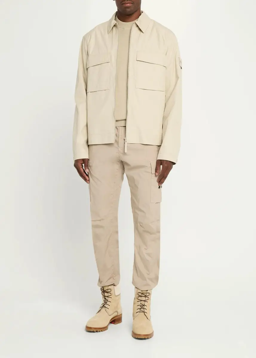 Stone Island Men's Cotton and Cashmere Crewneck Sweater | Thumbnail 2 Stone Island Men's Cotton and Cashmere Crewneck Sweater | Thumbnail 2